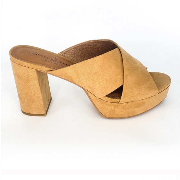 New Chinese Laundry Teagen Camel Suede Platform - Picture 4 of 6